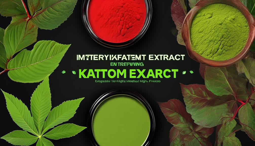 kratom extract red and green vein