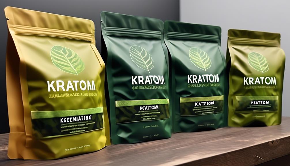 variety of kratom packaging